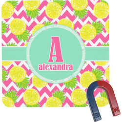Pineapples Square Fridge Magnet (Personalized)