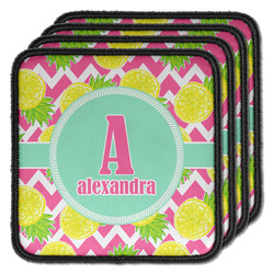 Pineapples Iron On Square Patches - Set of 4 w/ Name and Initial