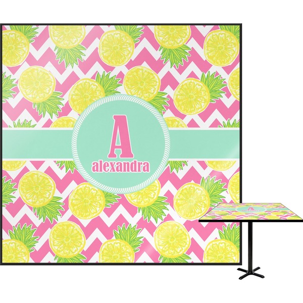 Custom Pineapples Square Table Top - 30" (Personalized)
