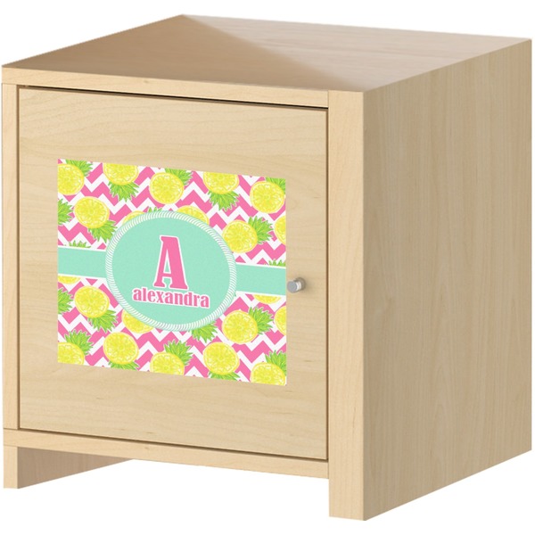 Pineapples Square Wall Decal on Wooden Cabinet