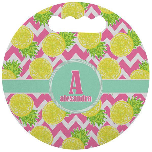 Custom Pineapples Stadium Cushion (Round) (Personalized)