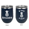 Pineapples Stainless Wine Tumblers - Navy - Double Sided - Approval