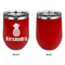 Pineapples Stainless Wine Tumblers - Red - Single Sided - Approval