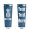 Pineapples Steel Blue RTIC Everyday Tumbler - 28 oz. - Front and Back