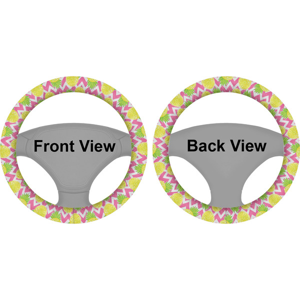 Pineapples Steering Wheel Cover- Front and Back