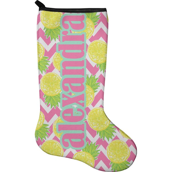 Custom Pineapples Holiday Stocking - Single-Sided - Neoprene (Personalized)