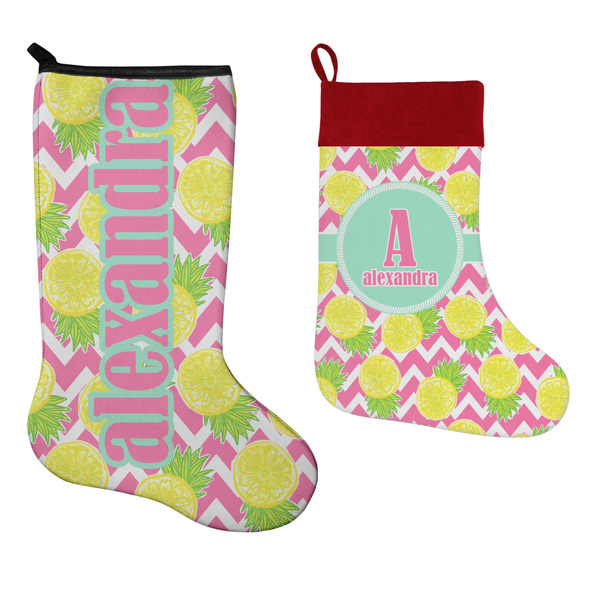 Pineapples Stockings - Side by Side compare