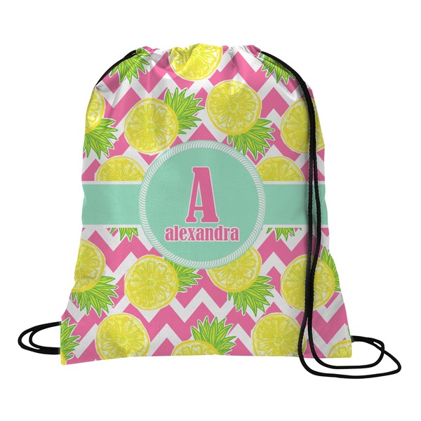 Custom Pineapples Drawstring Backpack - Medium (Personalized)