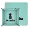 Pineapples Teal Faux Leather Valet Trays - PARENT MAIN