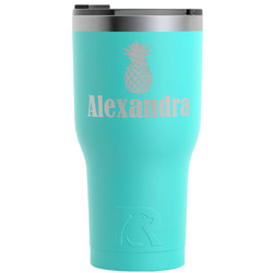 Pineapples RTIC Tumbler - Teal - Engraved Front (Personalized)