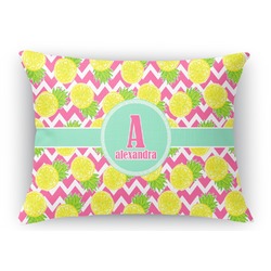 Pineapples Rectangular Throw Pillow Case - 12"x18" (Personalized)