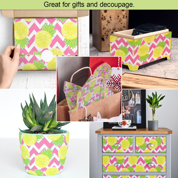 Pineapples Tissue Paper - In Use Collage