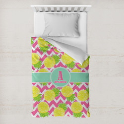 Pineapples Toddler Duvet Cover w/ Name and Initial