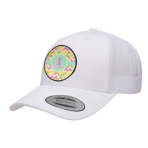 Custom Pineapples Trucker Hat - White (Personalized)