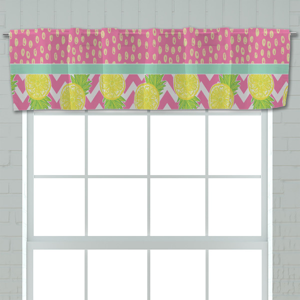 Pineapples Valance - Closeup on window