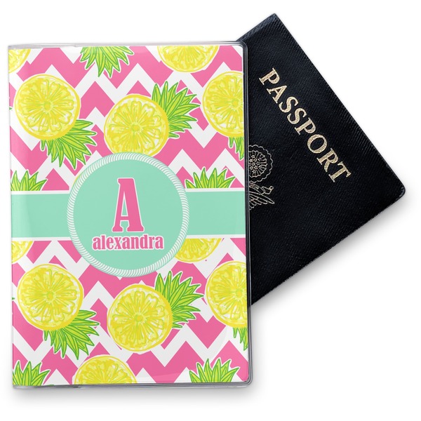 Custom Pineapples Vinyl Passport Holder (Personalized)