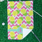 Pineapples Waffle Weave Golf Towel - In Context