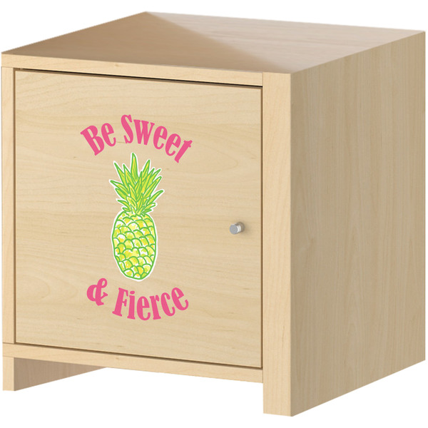 Pineapples Wall Graphic on Wooden Cabinet