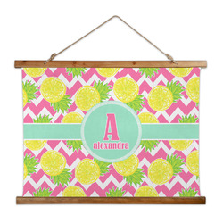 Pineapples Wall Hanging Tapestry - Wide (Personalized)