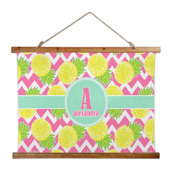 Pineapples Wall Hanging Tapestry - Wide (Personalized)