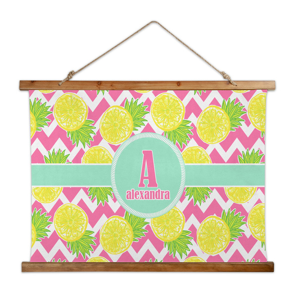 Custom Pineapples Wall Hanging Tapestry - Wide (Personalized)