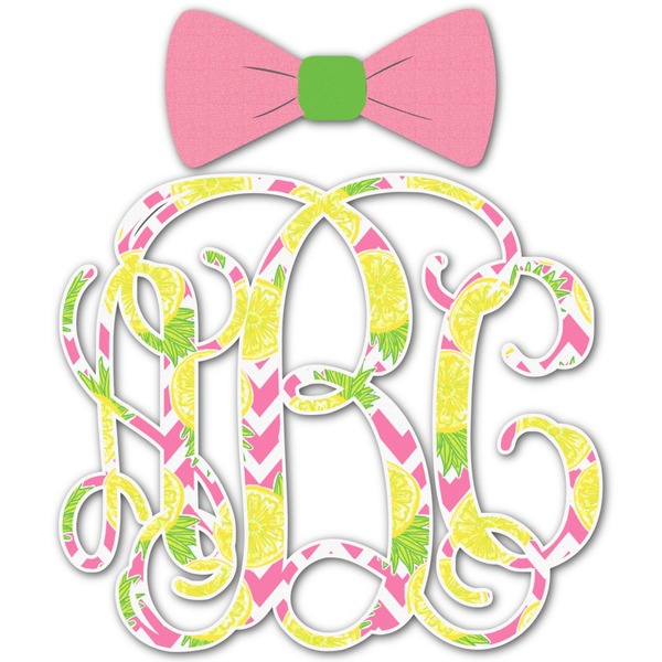 Custom Pineapples Monogram Decal - Small (Personalized)