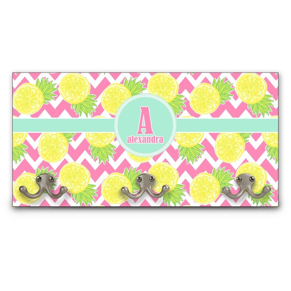 Custom Pineapples Wall Mounted Coat Rack (Personalized)