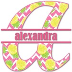 Pineapples Name & Initial Decal - Up to 12"x12" (Personalized)