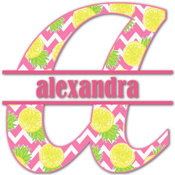 Custom Pineapples Name & Initial Decal - Up to 18"x18" (Personalized)