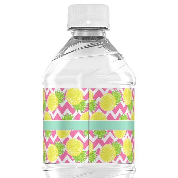 Pineapples Water Bottle Label - Back View
