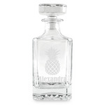 Pineapples Whiskey Decanter - 26 oz Square (Personalized)
