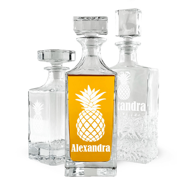 Custom Pineapples Whiskey Decanter (Personalized)