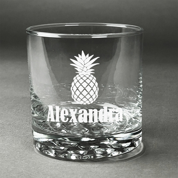 Custom Pineapples Whiskey Glass - Engraved (Personalized)