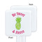 Pineapples White Plastic Stir Stick - Single Sided - Square - Approval