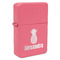 Pineapples Windproof Lighter - Pink - Single Sided (Personalized)