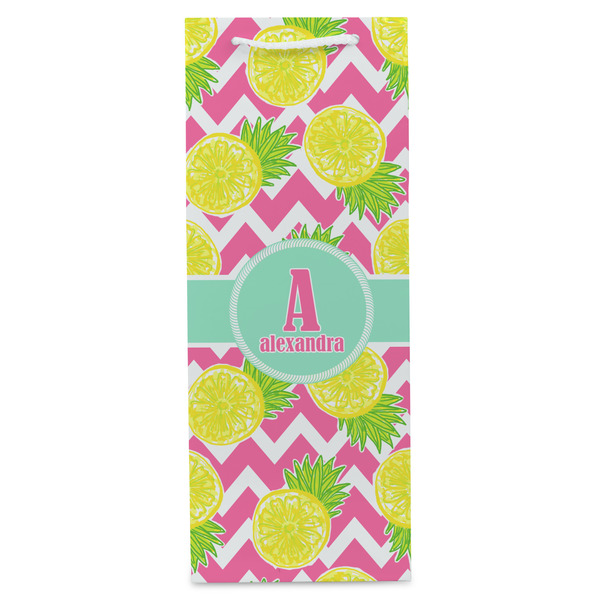 Pineapples Wine Gift Bag - Gloss - Front