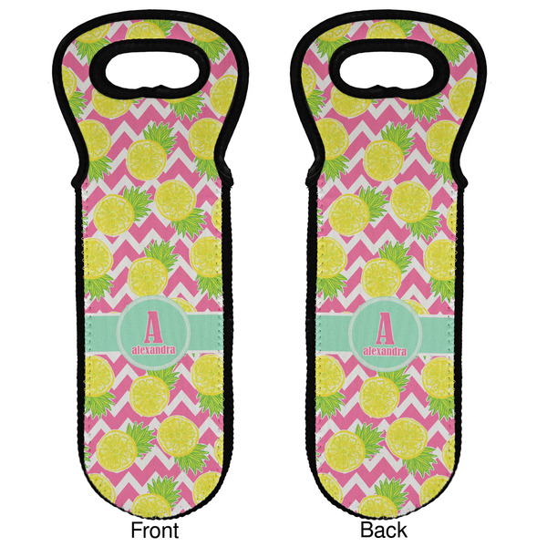Pineapples Wine Tote Front & Back