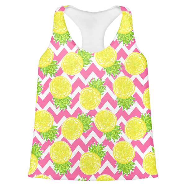 Custom Pineapples Womens Racerback Tank Top - Large