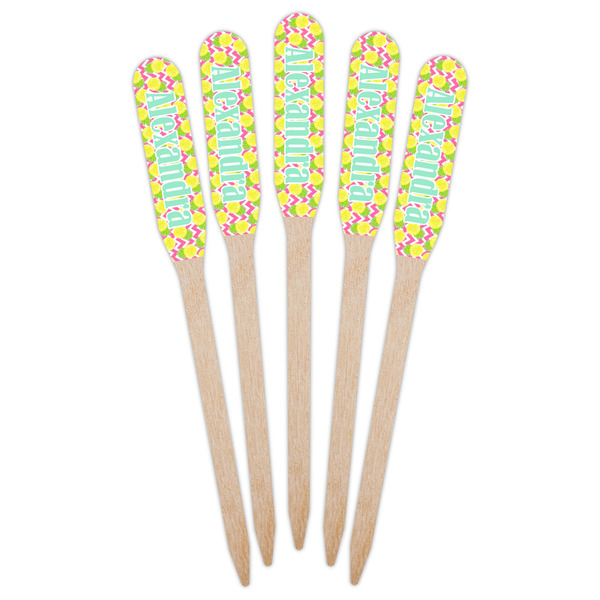 Pineapples Wooden Food Pick - Paddle - Fan View