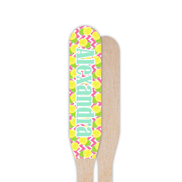Pineapples Wooden Food Pick - Paddle - Single Sided - Front & Back