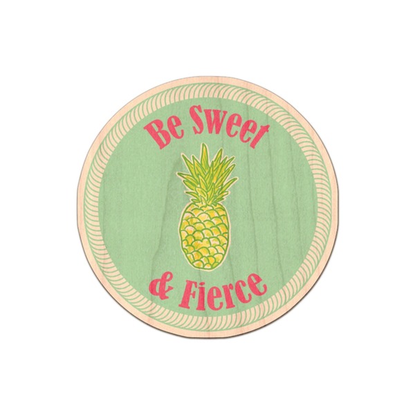 Custom Pineapples Genuine Maple or Cherry Wood Sticker (Personalized)