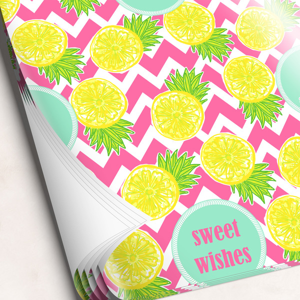 Custom Pineapples Wrapping Paper Sheets (Personalized)