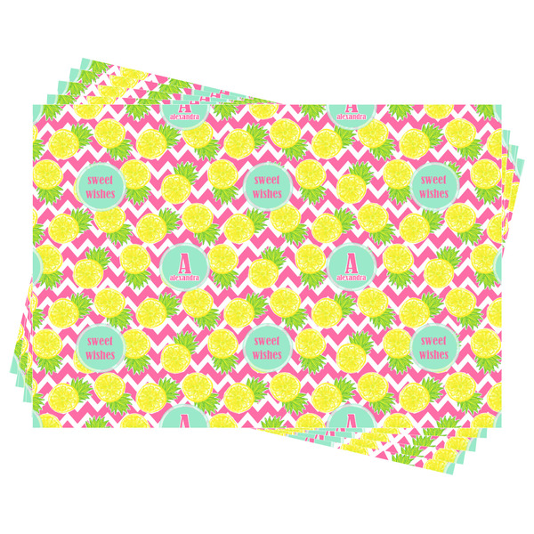 Pineapples Wrapping Paper - Front & Back - Sheets Approval