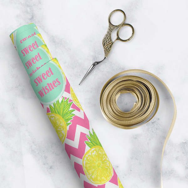 Pineapples Wrapping Paper Roll - Matte - In Context