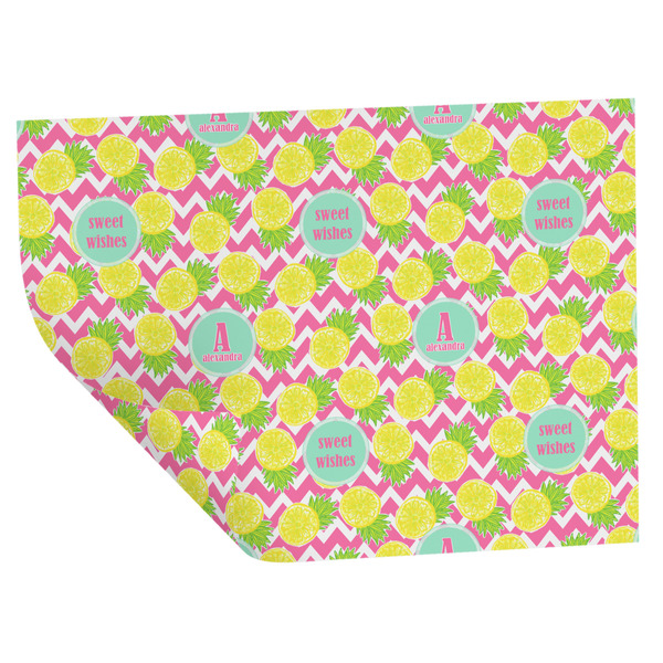 Custom Pineapples Wrapping Paper Sheets - Double-Sided - 20" x 28" (Personalized)