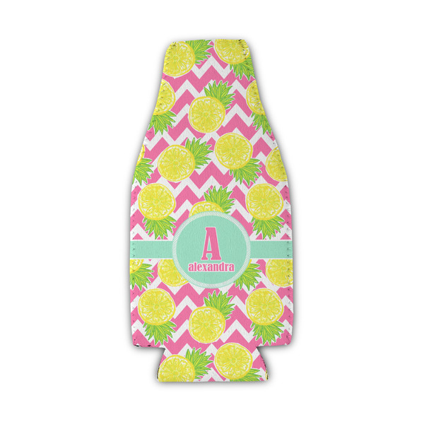 Custom Pineapples Zipper Bottle Cooler (Personalized)