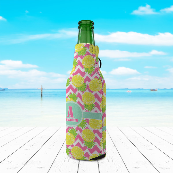 Pineapples Zipper Bottle Cooler - LIFESTYLE