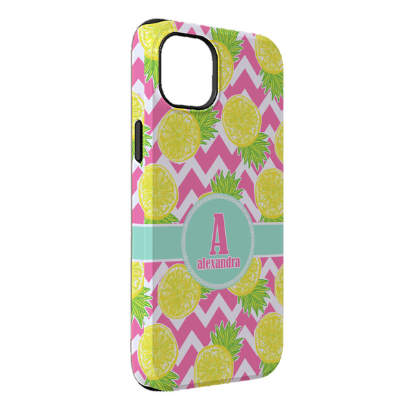Custom Pineapples iPhone Case - Rubber Lined - iPhone 14 Plus (Personalized)