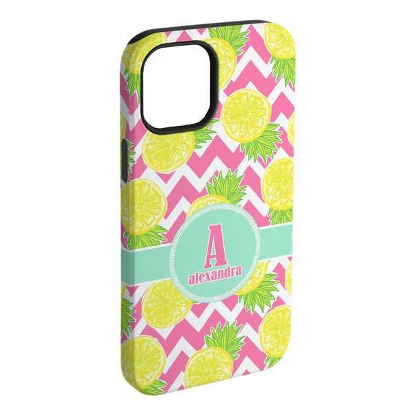 Custom Pineapples iPhone Case - Rubber Lined - iPhone 15 Pro Max (Personalized)