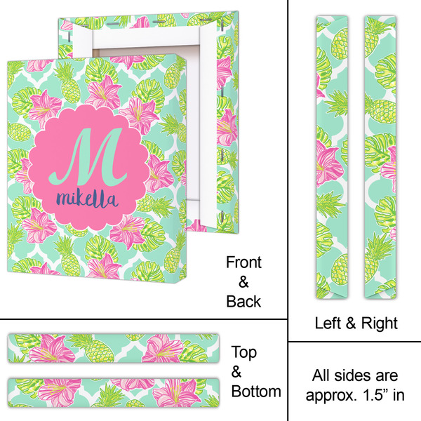 Preppy Hibiscus 11x14 - Canvas Print - Approval